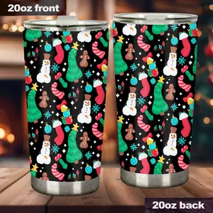 Christmas Peens Pattern 20oz 30oz Tumbler, Christmas Peens Pattern, Pattern humor, Hidden Pattern Joke, Gag Gift, Coffee Drinkware Beverage, Gift for Friend, Family, Coworker on Christmas - scs11423 - cms10097