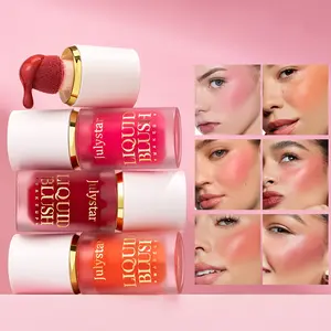 Multicolor Velvet Liquid Blush, Waterproof Long-Lasting Makeup, Suitable for All Skin Tones, Medium Coverage, Natural Berry Shade, Beauty Cosmetics