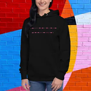 F*ck Off Morse Code Hoodie, Unisex Hoodie for Everyone, Pink Front Print