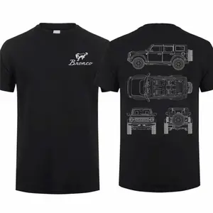 2025 Ford Bronco Blueprint T-Shirt – Men’s Graphic Tee for Car Lovers & Ford Truck Enthusiasts.