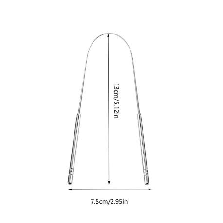 Stainless Steel Tongue Scraper, U Shaped Tongue Cleaner for Adults, Oral Hygiene Care Tool, Breath Freshener, Daily Oral Care Products