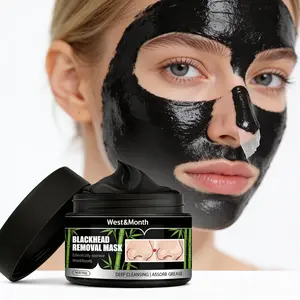 EELHOE Bamboo Charcoal Cleansing Mask, Peel Off Pore Vacuum for Blackheads Oily Skin, Natural Adsorption Deep Clean + Collagen Hydration, Visible Results Weekly Spa Mask for Clogged Pores Glycerin Hydrate Moisturizing Moisturizer Hydrating face floating
