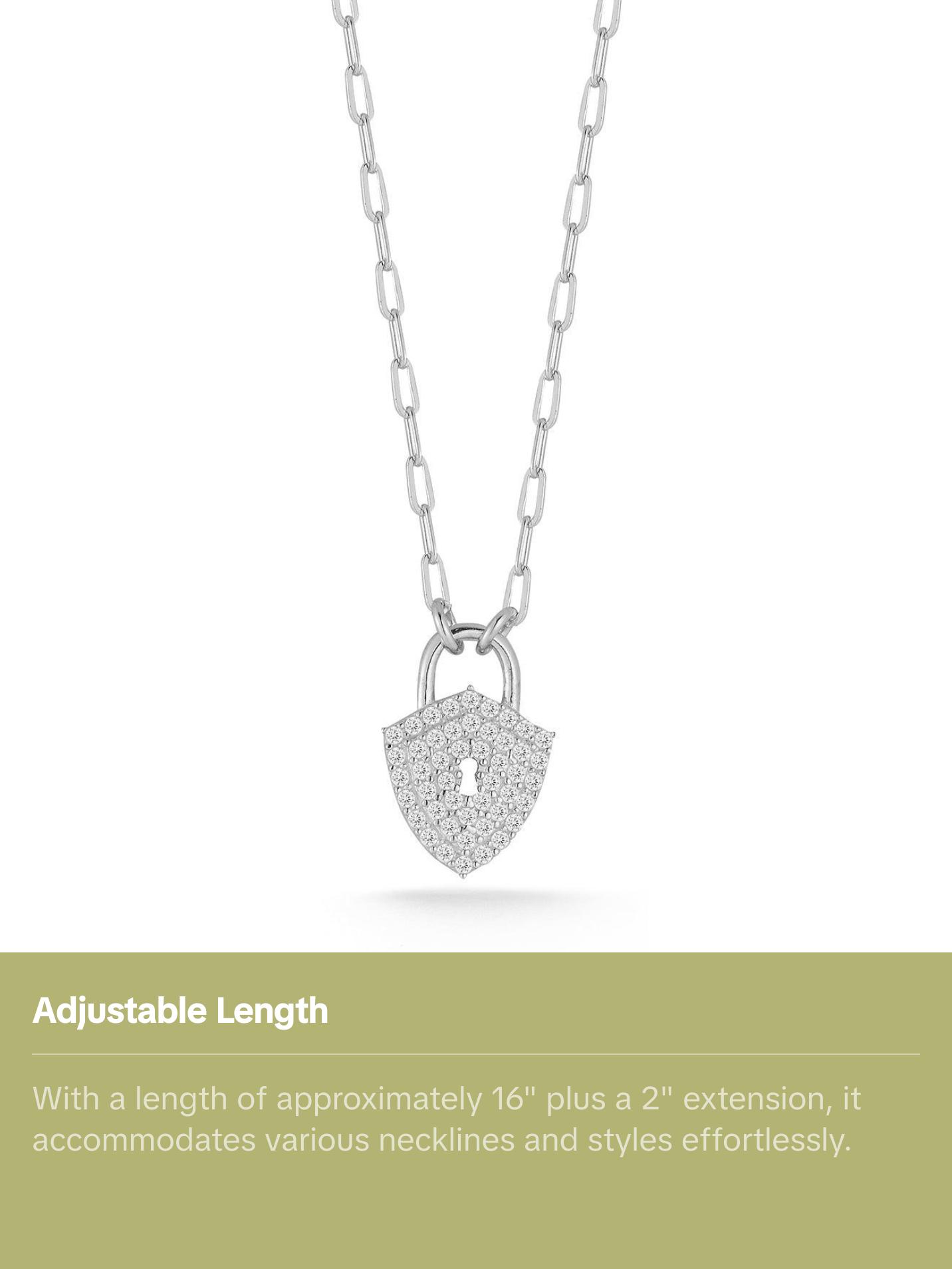 Shield Padlock Necklace