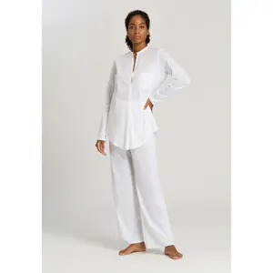 Hanro Cotton Deluxe Long Sleeve Button Front Pajama