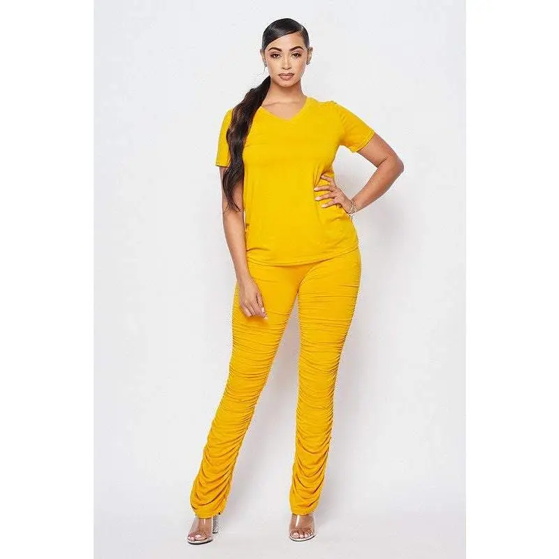 ADENA MUSTARD PANTS SET