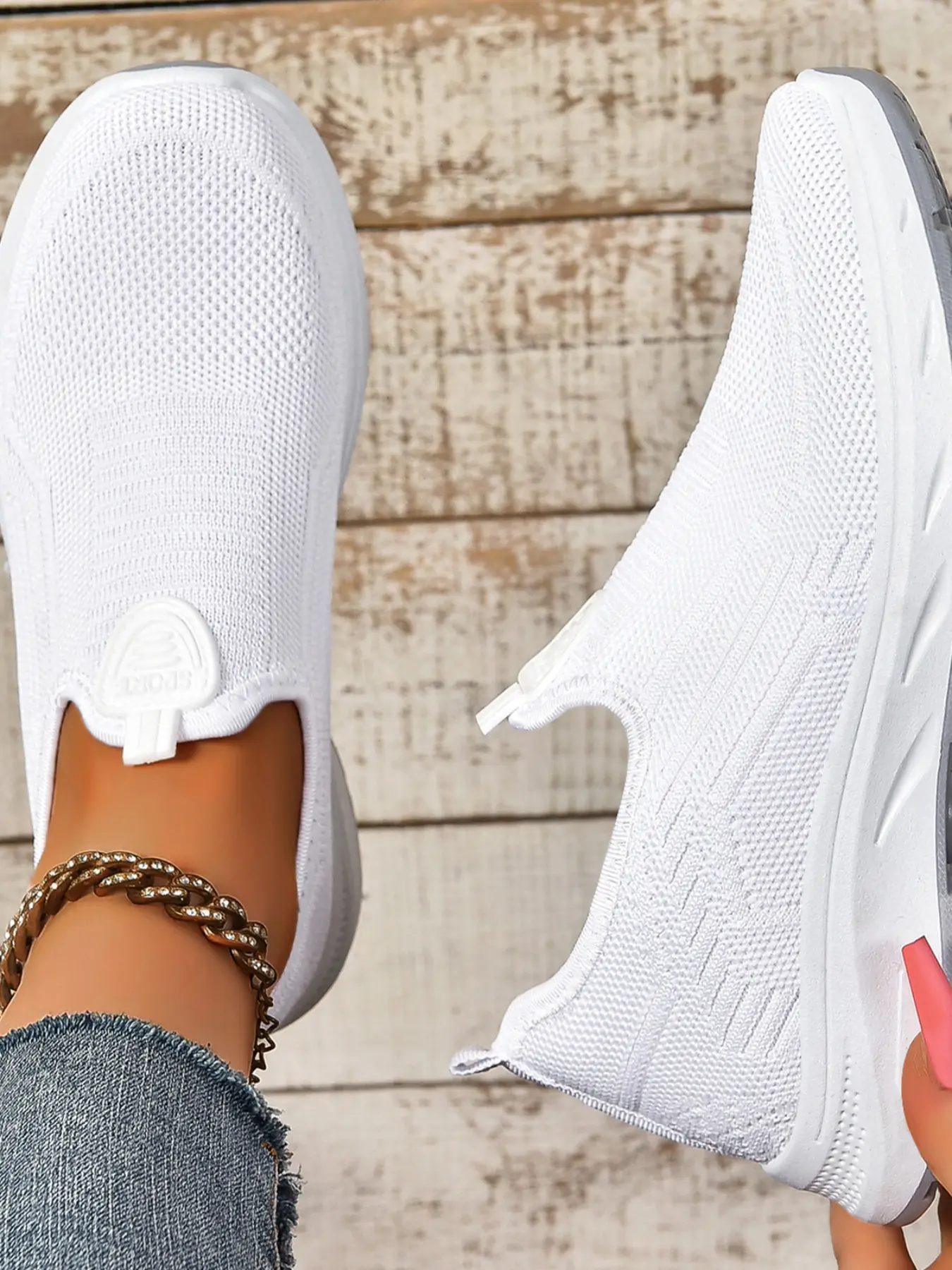 Women's Lightweight Casual Solid Color Slip On Sneakers, Soft Sole Breathable Low Top Design, No Lace Comfort Sport Shoes, Soft Soled Sneakers, Daily Wear Sneakers, Casual Sports Sneakers, Casual Walking Sneakers