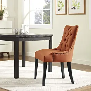 Modway Regent Tufted Fabric Dining Chair in Orange
