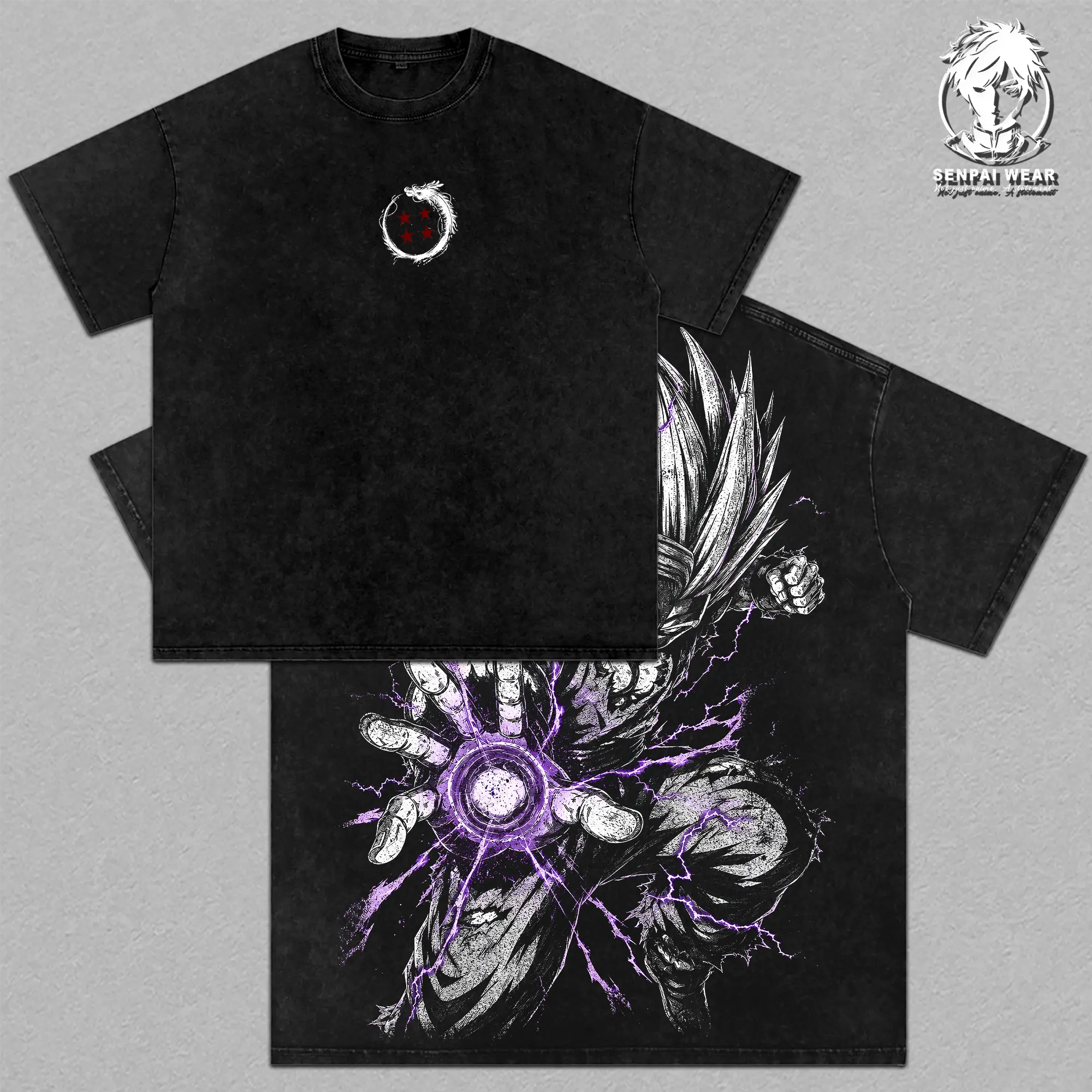 Gohan Beast Vintage Washed Anime T-Shirt, DBZ Graphic Tee, Oversized Streetwear Shirt, Heavy Cotton Manga Apparel, Unisex Anime Fan Gift