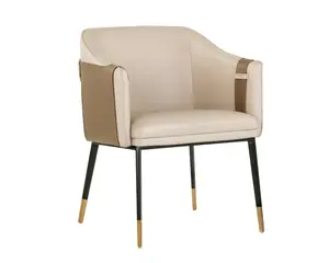Timeless Minimalist Modern Barrel Upholstered Dining Armchair