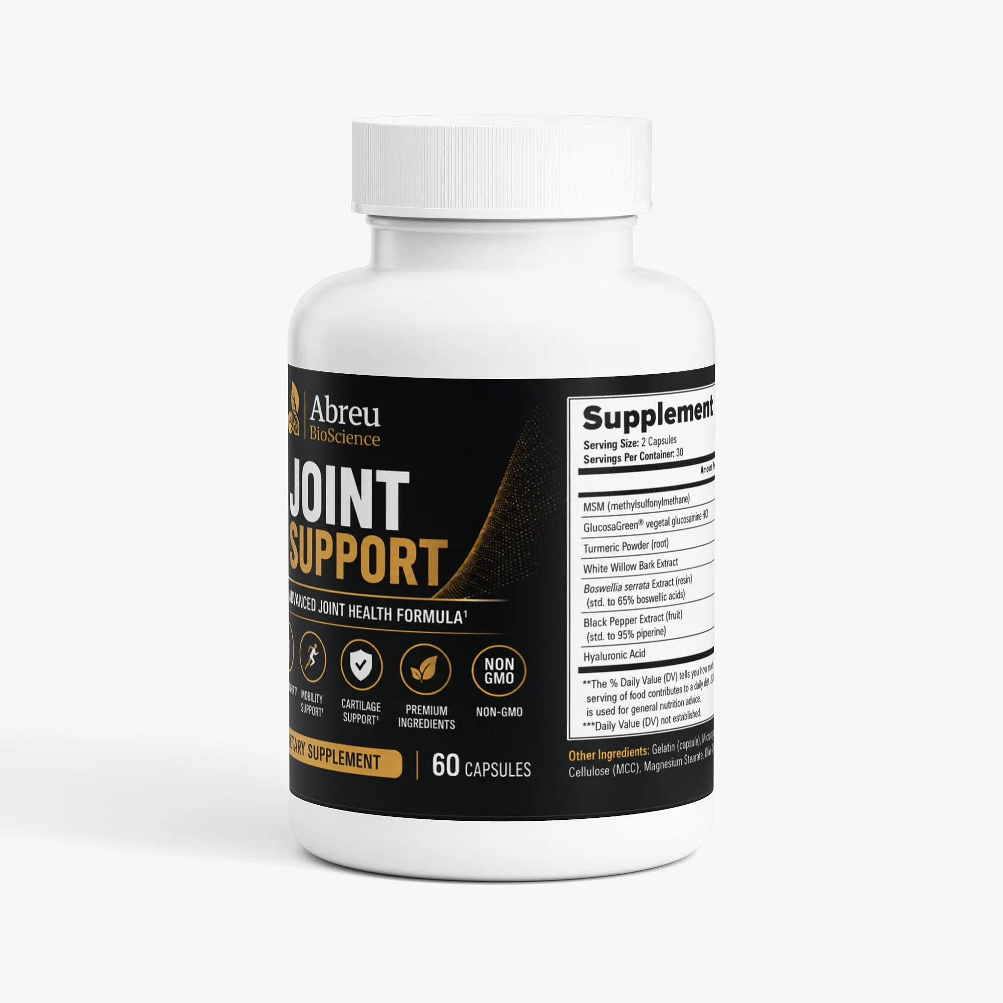 Joint Support Dietary Supplement for Joint Health, Vitamins & Minerals-Infused Wellness Supplement
