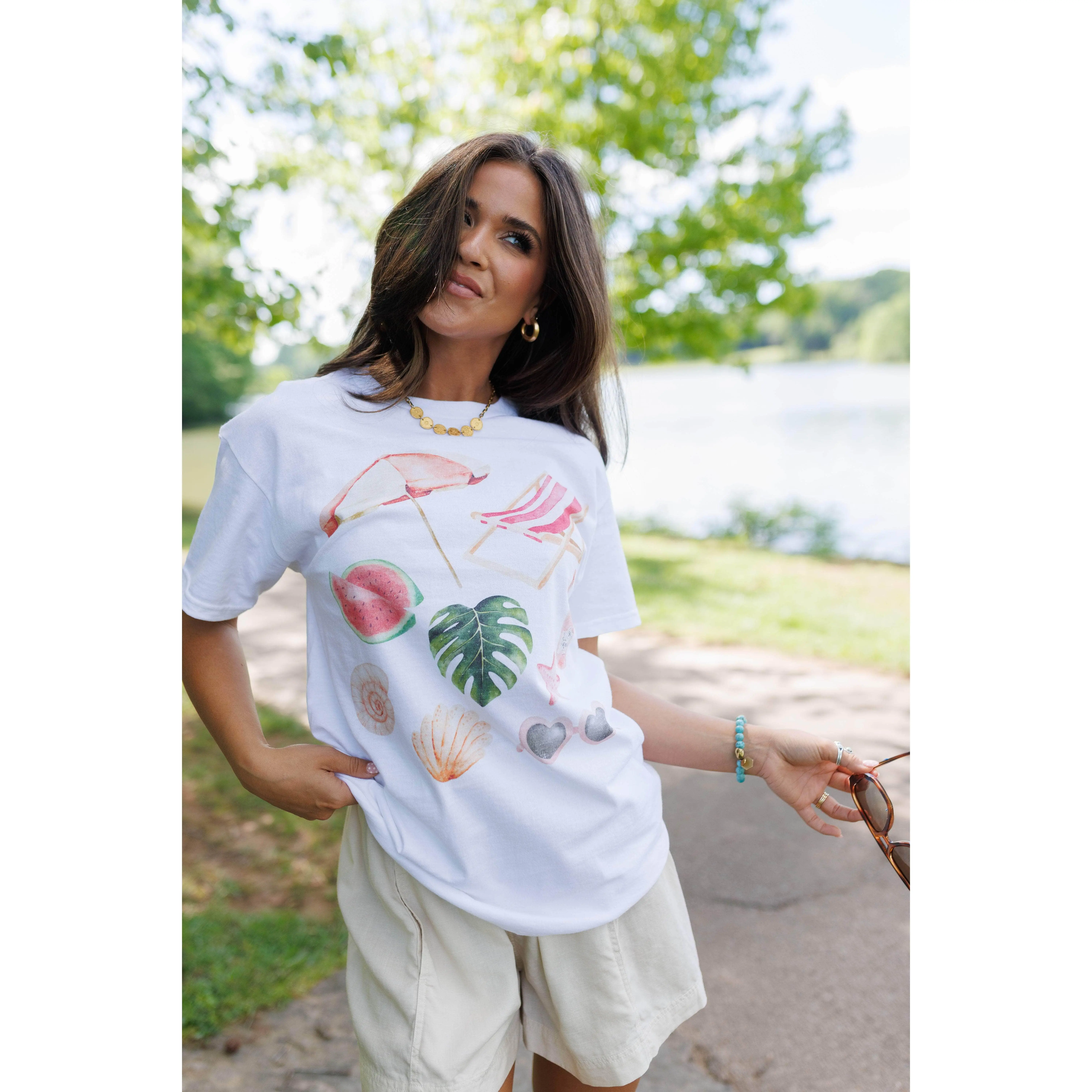 Women's Summer Plans Graphic T-Shirt, Short-Sleeve, Casual Comfy Fabric Top
