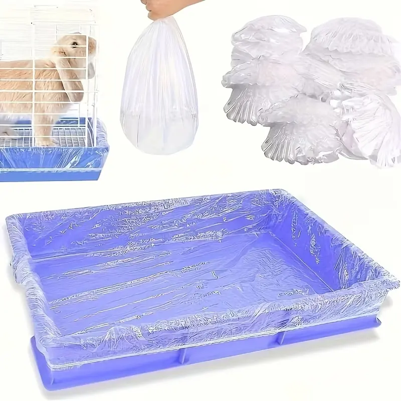 50-Pack Large Plastic Pet Cage Liners, Extendable Tray Mats for Rabbit, Bird & Hamster Cages, Easy-to-Clean Pet Supplies