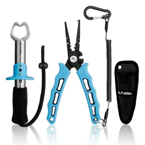#JumpstartSale FLISSA 7-1/2 Inch Fishing Pliers, 420 Stainless Steel Fish Pliers, Corrosion Resistant Fishing Pliers Hook Remover, Split Ring Pliers for Fishing with Braid Cutters, Sheath and Lanyard