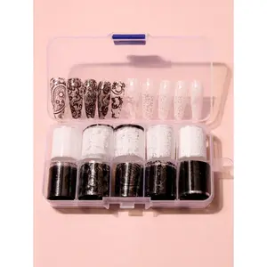 10 Rolls Mixed Lace Flower Nail Art Transfer Foils Stickers DIY Nail Accessories