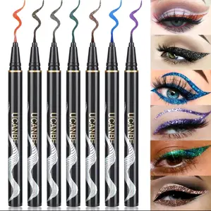 7 Piece Glitter Liquid Eyeliner, Waterproof
