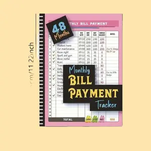 48-Month Monthly & Weekly Budget Planner – Personal Finance Notebook, Financial Organizer, Pink