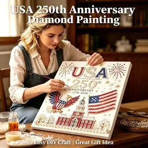 American 250th Anniversary DIY Pearl Painting Kit, Handmade Craft Set, Creative Art Supplies, Perfect for Beginners and Enthusiasts