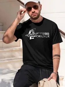 Pashanim Sporty Golf Casual with Salute Graph Durable Design Comt Fit Sports Casual Attire 2026 new model Black/White Tee Stylish & Comfortable Loose Crew Neck Short Sleeve T-shirts Versatile On Tr