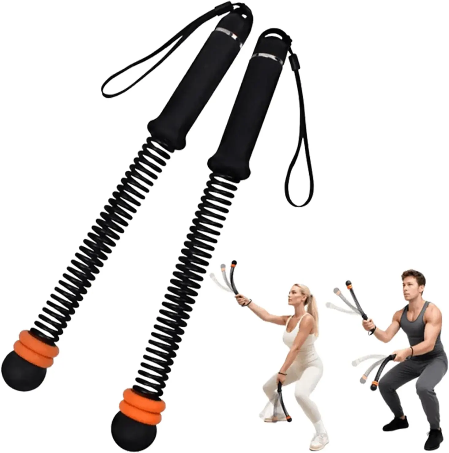 Unisex New Upgrade Quiet Cordless Weighted Battle Ropes 2-Piece Set with Internal Weights - Portable Space-Saver Resistance Exercise Equipment for HIIT Workouts, Apartment-Use Gift for Office Workers