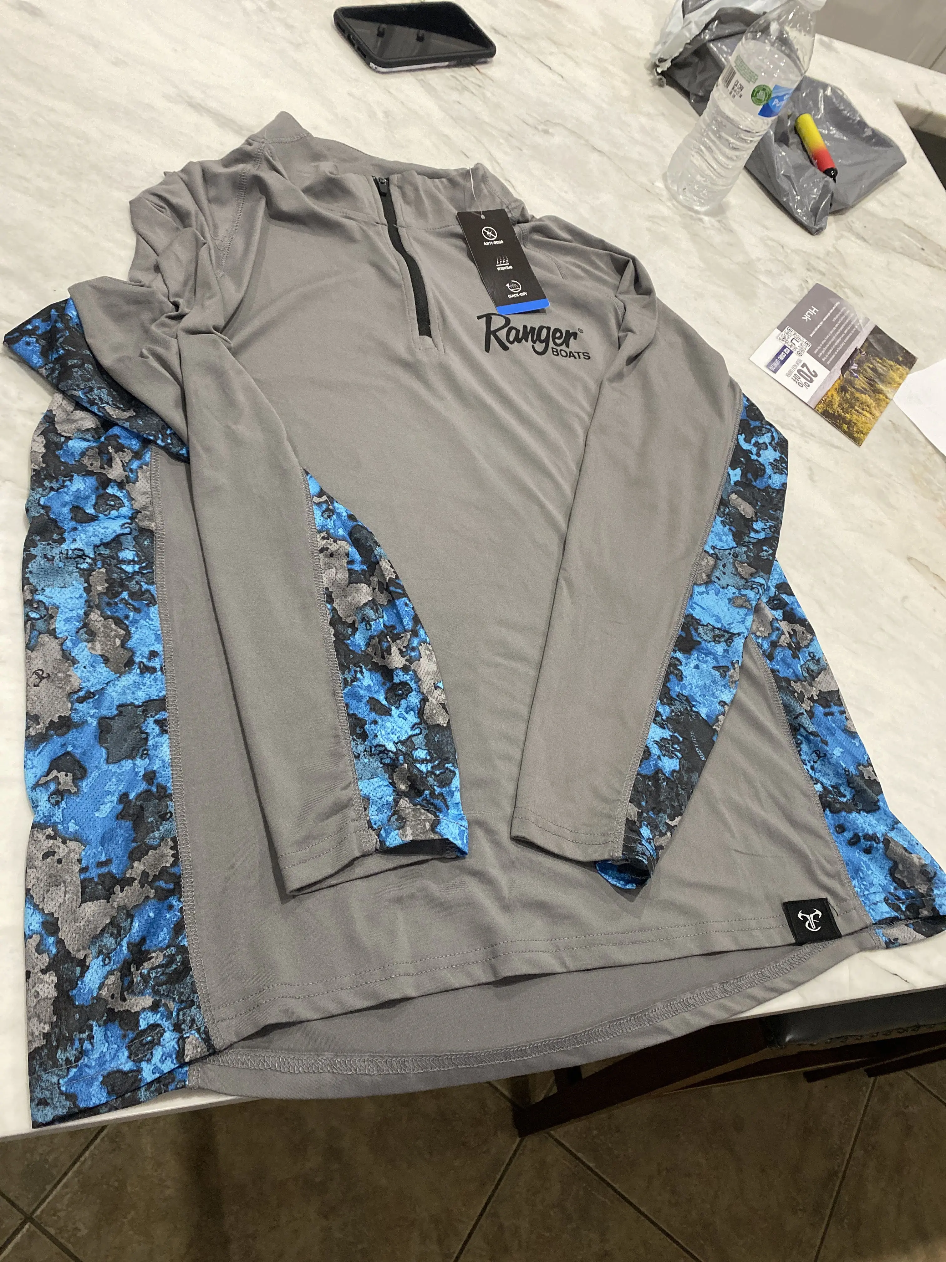 Ranger boats 1/4 zip long sleeve shirt