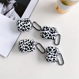 New Irregular Cow Print for Apple Airpods Pro 2 BT Wireless Earphone Silicone Case for Airpods 1 2 3 Silicone Case with Keychain Excluding headphones Accessories