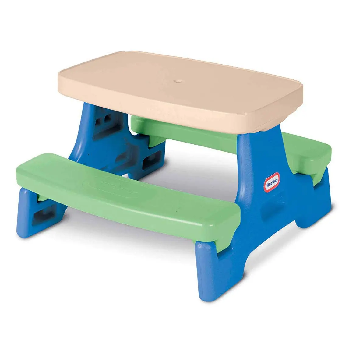 tek NT77973 Little Tikes Easy Store Jr. Kid Picnic Play Table, Blue, Green