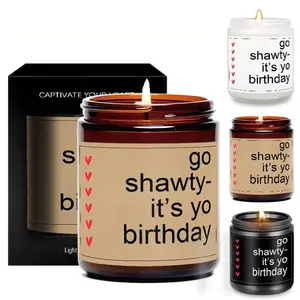 Lavender Scented Candle, 1 Count Happy Birthday Letter Pattern Candle, Birthday Gift for Mother Father Sister Girlfriend Boyfriend Friend