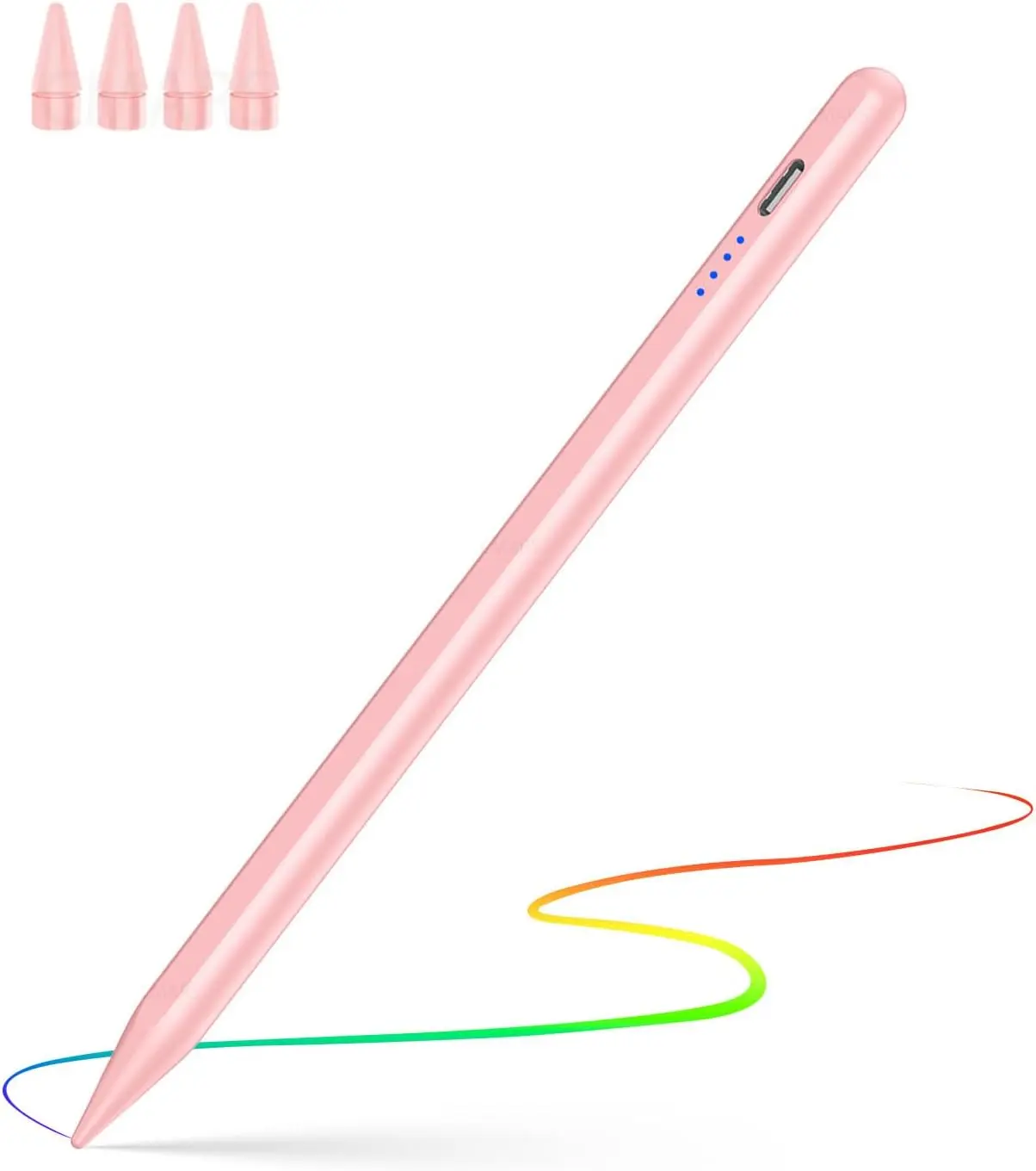 Pen for iPad (A16) 11th 10th Gen,  Charge for Pad Pencil with Tilt & Palm Rejection, Digital Pen for 2018-2025  iPad 6th-11th/A16, Pro 13"/12.9"/11/M4, Air 3/4/5/M2/M3, Mini 5/6 -