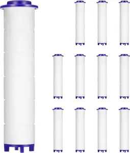 Shower Head Filters for High Pressure Shower Head, 12 PCS PP-Cotton Filter Cartridge for Hard Water Soften Hard Water, Handheld Shower Head Replacement Filters