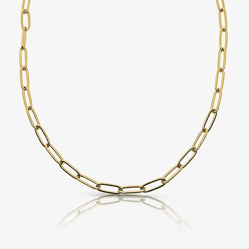 EVRY JEWELS Gold or Silver Plated Women's Waterproof Link Up Necklace