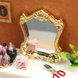 1:12 Scale Mini Arch Mirror for Dollhouse Bathroom DIY, Early Education Tool Perfect Collector Gift, Miniature Furniture