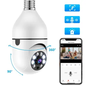 360°View Light Bulb Camera,2.4GHz WiFi Security Cameras,1080P Indoor Outdoor Security Camera,Color Night Vision,2-Way Talk,Motion Detection,Wall CCTV,IP Camera,Camera Systems,Easy&Quick Install,E27 Socket