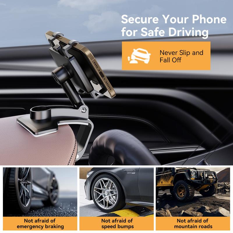 Universal Car Phone Holder Mount,360 Degrees Rotation Dashboard Phone Holder [Upgrade Clip Never Fall],car Phone Mount for iPhone,Samsung,Google,Nokia,and  4-7 inch Smartphones