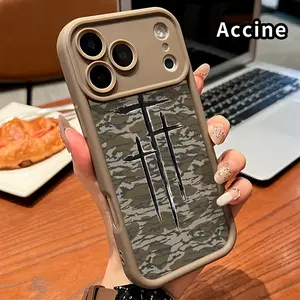 Phone Case for iPhone 17 Pro Max 16 Plus 15 14 13 12 11 Air E Camouflage Cross Trio Anti-Scratch Shockproof Soft Silicone Protective Cover