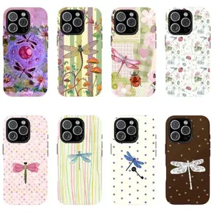 Whimsigoth Aesthetic Dragonfly phone Cases For iPhone 17 16 15 14 13 12 Promax Pro Plus, hard shell protection ,Unique design,best Gift