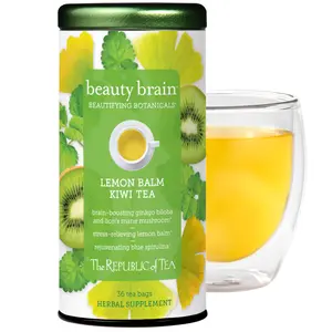 The Republic of Tea Beautifying Botanicals Beauty Brain Herbal Tea, 36 Tea Bags