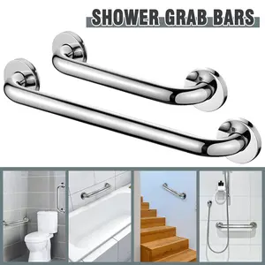 Shower Grab Bars,Stainless,Strong Weight Capacity,Easy to Install,for Bathroom,Toilet,Bathtub,Staircase and Shower Safety Support