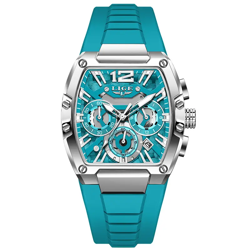 V-053 Men's Fashion Barrel-Shaped Quartz Watch - Waterproof, Luminous, Multi-Functional with Calendar, Roulette Wheel Design, Suitable for Business & Casual Sports, Trendy Fashion Men's Watches outdoorfun men accessories