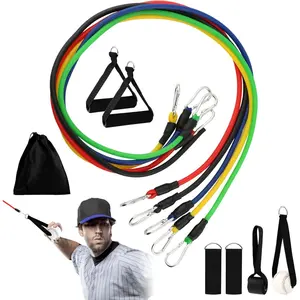 Baseball Resistance Band Set, 10 to 30 lb Progressive Tension Training Kit, Baseball Pitching & Throwing Trainer with Arm Strength Training Bands for Shoulder, Arm, Hip & Core Training