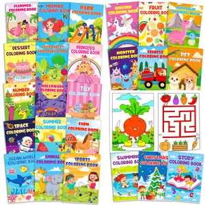 24 Pack Coloring Books for Kids Ages 4-8, Small Coloring Books for Kids Ages 8-12, Kids Birthday Party Favors Bulk Gifts Goodie Bags Stuffers Classroom Activity Includes Animals Mermaid Dinosaur