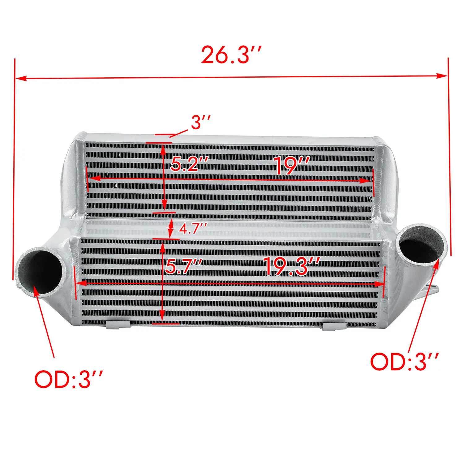Alloyworks Aluminum Intercooler For 2007-2013 BMW 135i 335i 335xi E82 E90 E91 E92 E93