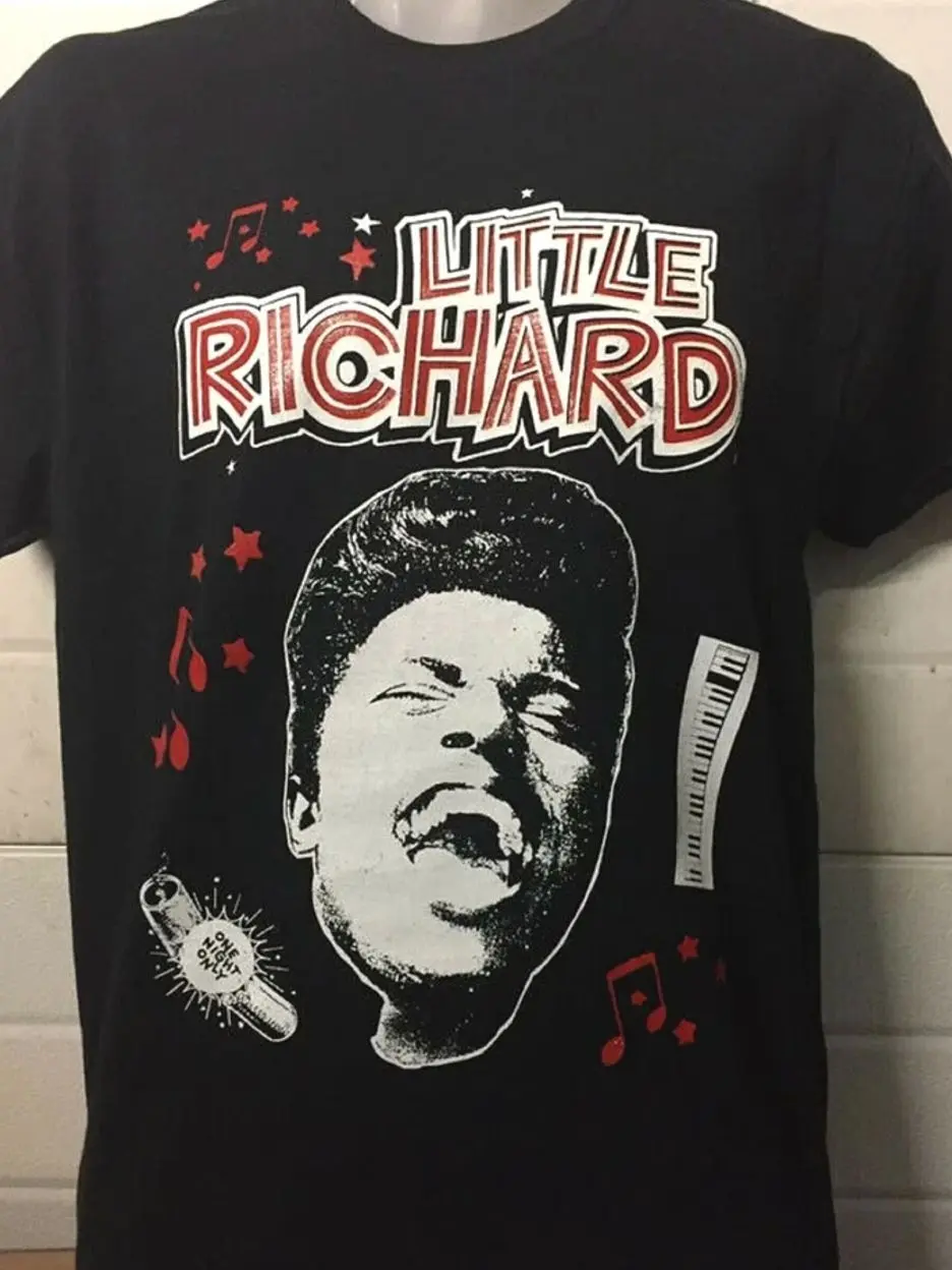 New Popular Little Richard Black T-Shirt Cotton All Size G