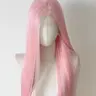 Pink Wig for Women 13x4 Lace Front Wig 26inch Long Straight Synthetic Wigs Soft Natural Heat-resistant Fiber Cosplay Wig Synthetic Straight Hair
