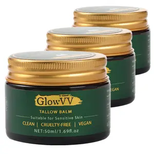 GlowVV Tallow Balm - Sebum Repair Formula, Non-Greasy, Deep Hydration, Radiant Skin, Suitable for Sensitive Skin, 3 PCS