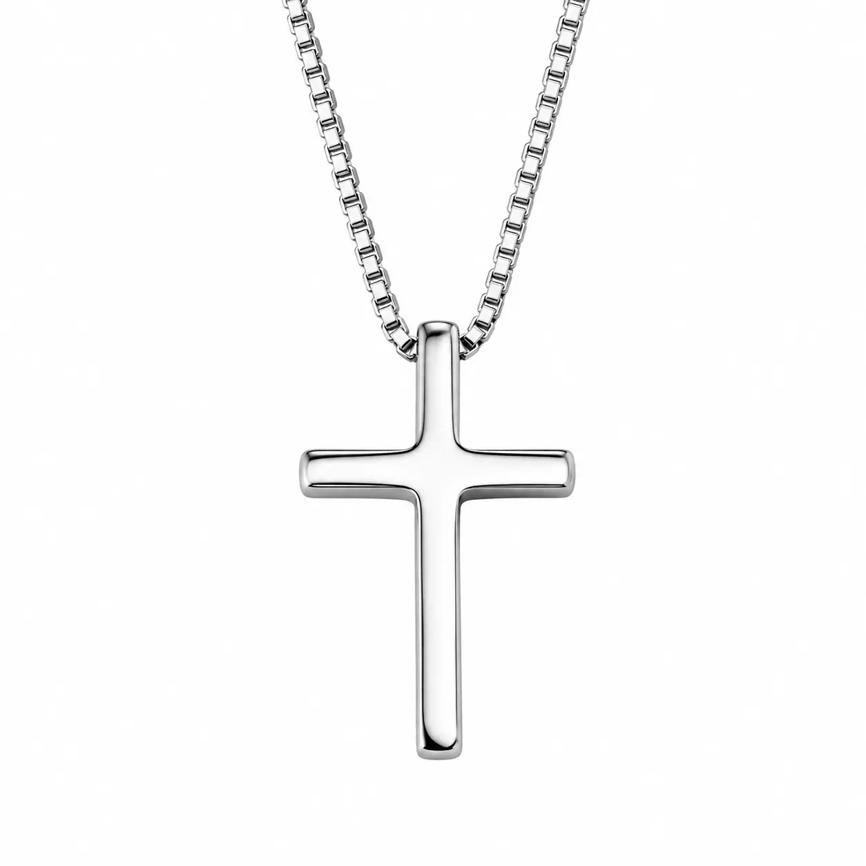 [Men Gifts]Cross Necklace for Men, Silver Tone/Gold Plated Mens Cross Necklaces