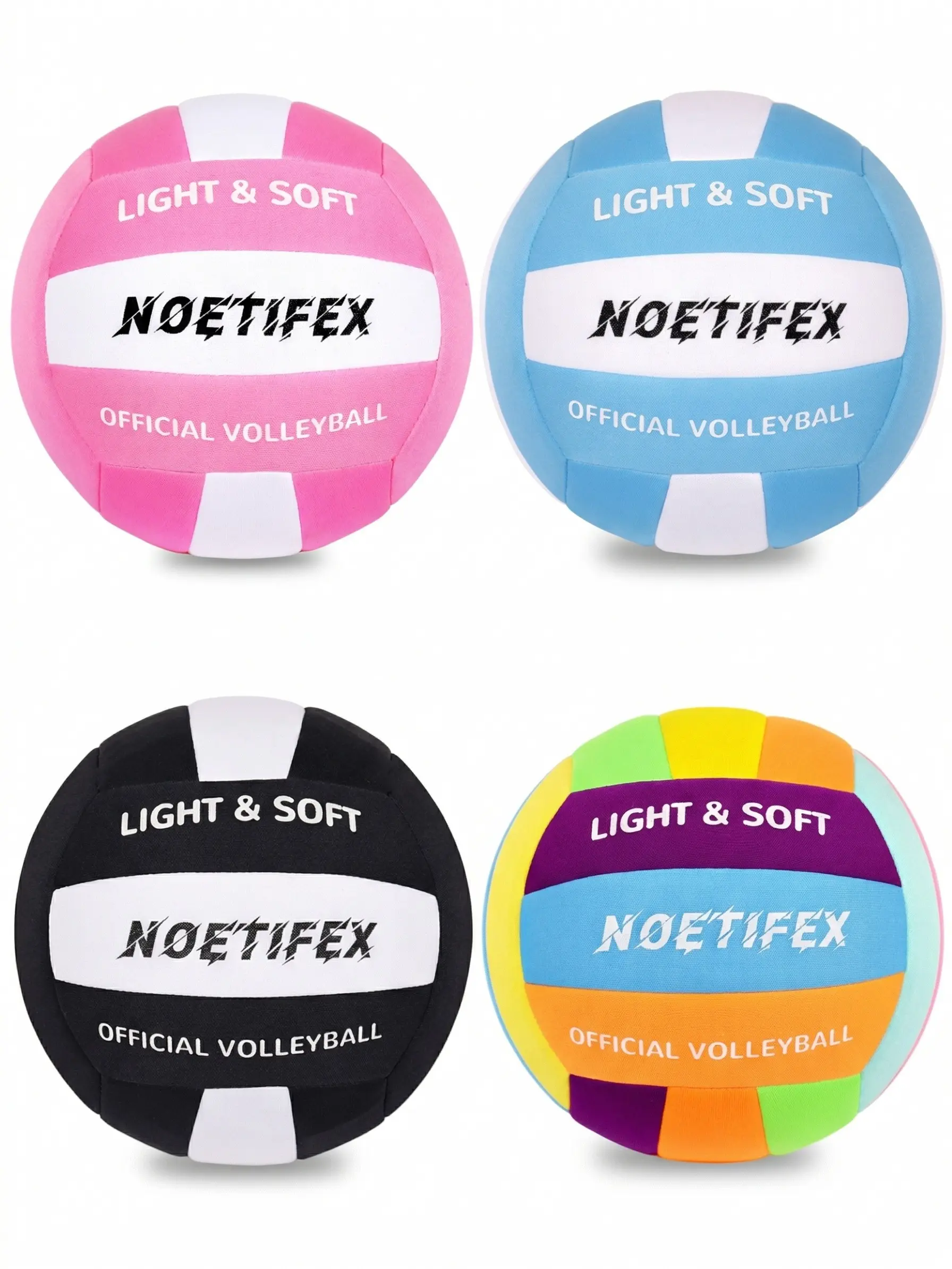 Noetifex Super Soft Fabric Volleyball - Sports Ball for Indoor Practice, Ideal Gift for Beginners, Super Soft Volleyball