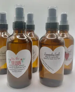 4 oz Room Spray with Essential Oils,Anxiety Relief, Pillow Spray,  Air freshener, Bathroom Spray, Bergamot and Cinnamon, Tea Tree and Lavender, Sage and Lavender, Natural Formula