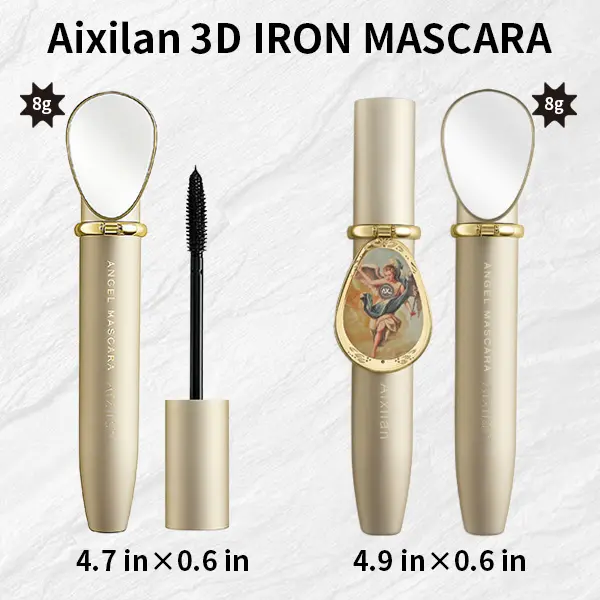 Aixilan 3D Iron Mascara 8g - Bold Separated Lashes, 24HR Wear, Volume & Length Enhancer for Dramatic Look, Extensionist Mascara, Lengthen and Curl Your Lashes to a Whole New Level sky high mascara samara wipes mascara