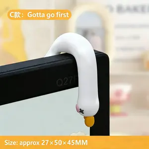 4Pcs Mini Goose Figurine Desk Ornaments - Lazy Duck Computer Desk & Car Accessories Decoration,Desk Ornaments Work Partner Perfect Desktop Decorations for Computer Screens, Office, and Home Decor,gift