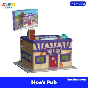 [KUBO-bricks](SHIPFREE)MOE'S Pub The Simpsons With Gift Box 19*26*26cm